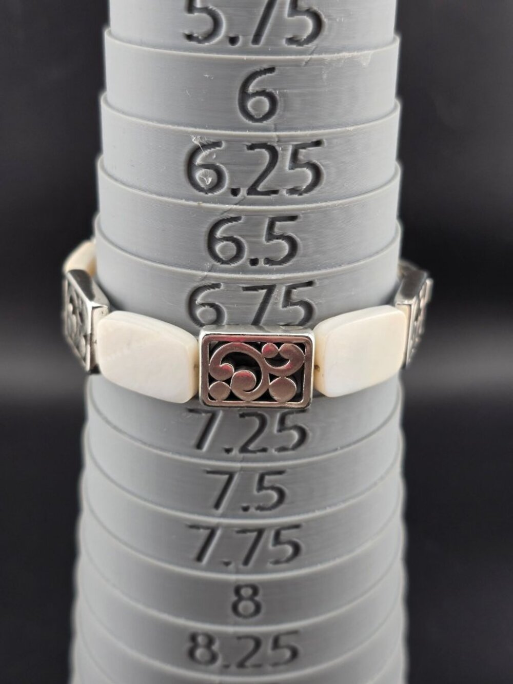 Brighton Contempo Mother Of Pearl Bracelet Silver-Tone 6.5 Inches Retired - Picture 2 of 10